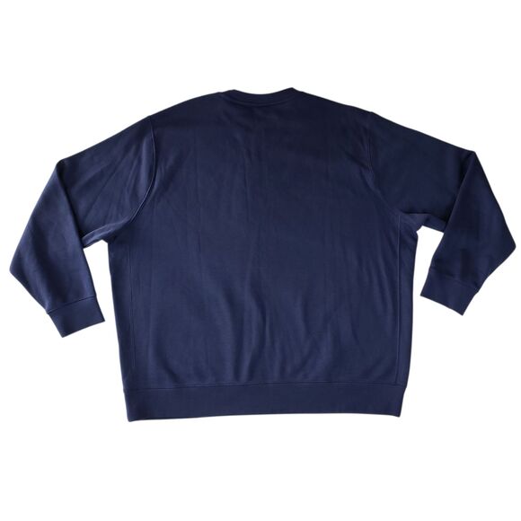 Vintage Nike Swoosh Sweatshirt Mens XXL Navy Embroidered Crewneck Pullover Y2K - Picture 8 of 12